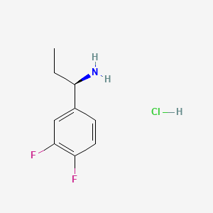molecular formula C9H12ClF2N B591828 (R)-1-(3,4-Difluorophenyl)propan-1-amine hydrochloride CAS No. 847448-32-2