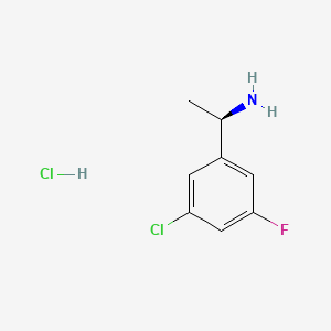 molecular formula C8H10Cl2FN B591834 (R)-1-(3-Chloro-5-fluorophenyl)ethanamine hydrochloride CAS No. 1820574-01-3