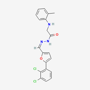 molecular formula C20H17Cl2N3O2 B5918587 N-[(Z)-[5-(2,3-dichlorophenyl)furan-2-yl]methylideneamino]-2-(2-methylanilino)acetamide 