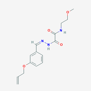 molecular formula C15H19N3O4 B5918594 N-(2-methoxyethyl)-N'-[(Z)-(3-prop-2-enoxyphenyl)methylideneamino]oxamide 