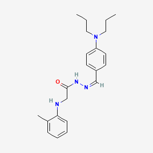 molecular formula C22H30N4O B5918618 N'-[4-(dipropylamino)benzylidene]-2-[(2-methylphenyl)amino]acetohydrazide 