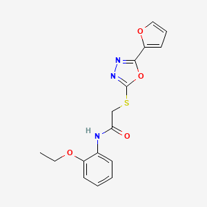 molecular formula C16H15N3O4S B5918672 N-(2-ethoxyphenyl)-2-{[5-(furan-2-yl)-1,3,4-oxadiazol-2-yl]sulfanyl}acetamide 