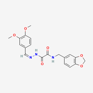 molecular formula C19H19N3O6 B5918688 N-(1,3-benzodioxol-5-ylmethyl)-N'-[(Z)-(3,4-dimethoxyphenyl)methylideneamino]oxamide 