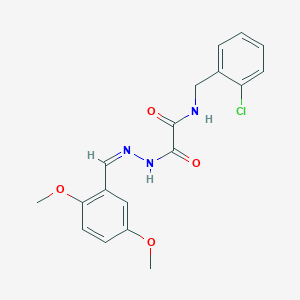 molecular formula C18H18ClN3O4 B5918692 N-[(2-chlorophenyl)methyl]-N'-[(Z)-(2,5-dimethoxyphenyl)methylideneamino]oxamide 