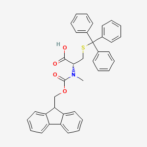 molecular formula C38H33NO4S B591870 (R)-2-((((9H-Fluoren-9-yl)methoxy)carbonyl)(methyl)amino)-3-(tritylthio)propanoic acid CAS No. 944797-51-7