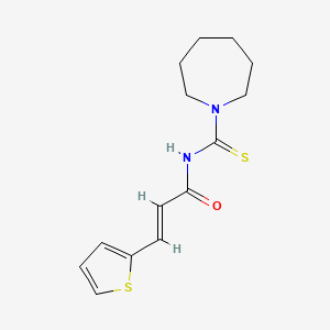 molecular formula C14H18N2OS2 B5918712 N-(1-azepanylcarbonothioyl)-3-(2-thienyl)acrylamide 
