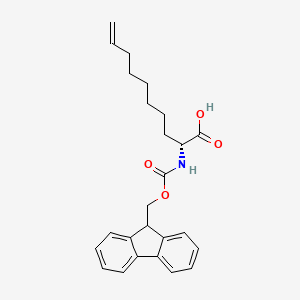 molecular formula C25H29NO4 B591873 (R)-2-((((9H-Fluoren-9-yl)methoxy)carbonyl)amino)dec-9-enoic acid CAS No. 1191429-20-5