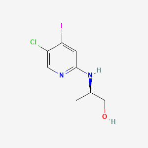 molecular formula C8H10ClIN2O B591877 (R)-2-((5-氯-4-碘吡啶-2-基)氨基)丙醇 CAS No. 1799412-23-9