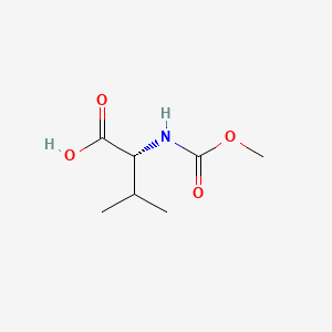 molecular formula C7H13NO4 B591878 (r)-2-((Methoxycarbonyl)amino)-3-methylbutanoic acid CAS No. 171567-86-5