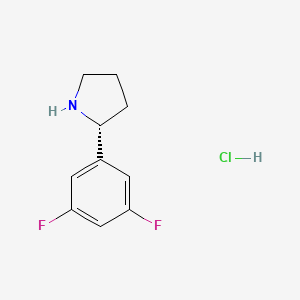 molecular formula C10H12ClF2N B591881 (r)-2-(3,5-Difluorophenyl)pyrrolidine hydrochloride CAS No. 1443538-50-8