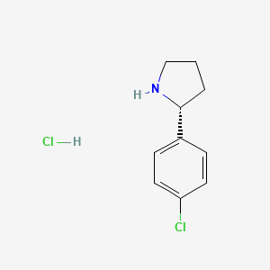 molecular formula C10H13Cl2N B591884 (r)-2-(4-Chlorophenyl)pyrrolidine hydrochloride CAS No. 1228560-90-4