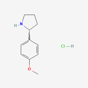 molecular formula C11H16ClNO B591886 (r)-2-(4-Methoxyphenyl)pyrrolidine hydrochloride CAS No. 1227798-75-5