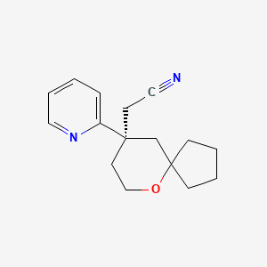 molecular formula C16H20N2O B591887 (R)-2-(9-(Pyridin-2-yl)-6-oxaspiro[4.5]decan-9-yl)acetonitrile CAS No. 1401031-38-6