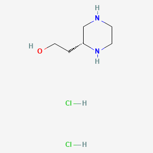 molecular formula C6H16Cl2N2O B591888 (R)-2-(哌嗪-2-基)乙醇二盐酸盐 CAS No. 1565818-62-3