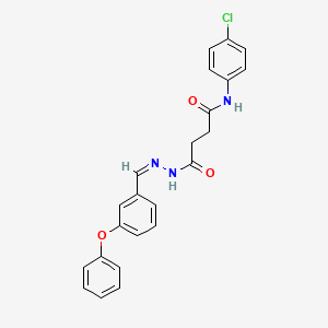 molecular formula C23H20ClN3O3 B5918913 N-(4-chlorophenyl)-4-oxo-4-[2-(3-phenoxybenzylidene)hydrazino]butanamide 
