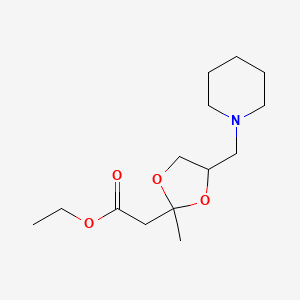 molecular formula C14H25NO4 B5918978 ethyl [2-methyl-4-(1-piperidinylmethyl)-1,3-dioxolan-2-yl]acetate 