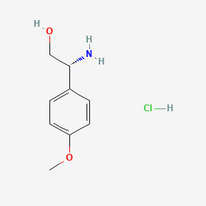 molecular formula C9H14ClNO2 B591900 (R)-2-Amino-2-(4-methoxyphenyl)ethanol hydrochloride CAS No. 221697-18-3