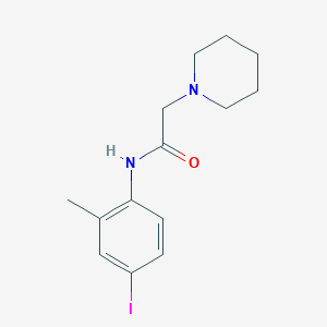 molecular formula C14H19IN2O B5919044 N-(4-iodo-2-methylphenyl)-2-(piperidin-1-yl)acetamide 