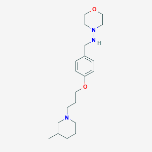 molecular formula C20H33N3O2 B5919159 N-{4-[3-(3-methyl-1-piperidinyl)propoxy]benzyl}-4-morpholinamine 