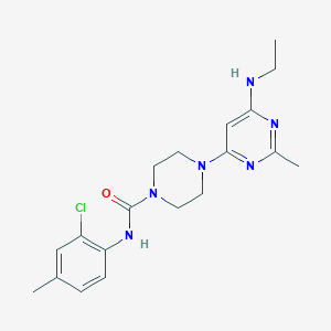 molecular formula C19H25ClN6O B5919255 N-(2-chloro-4-methylphenyl)-4-[6-(ethylamino)-2-methyl-4-pyrimidinyl]-1-piperazinecarboxamide 