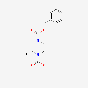 B591926 (R)-4-Benzyl 1-Boc-2-methylpiperazine-4-carboxylate CAS No. 128102-16-9