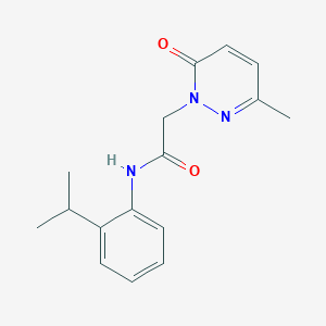 molecular formula C16H19N3O2 B5919272 N-(2-isopropylphenyl)-2-(3-methyl-6-oxo-1(6H)-pyridazinyl)acetamide 
