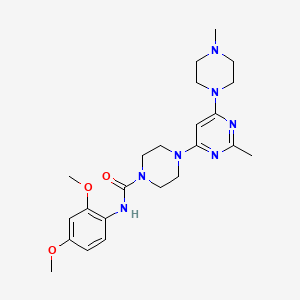 molecular formula C23H33N7O3 B5919362 N-(2,4-dimethoxyphenyl)-4-[2-methyl-6-(4-methyl-1-piperazinyl)-4-pyrimidinyl]-1-piperazinecarboxamide 