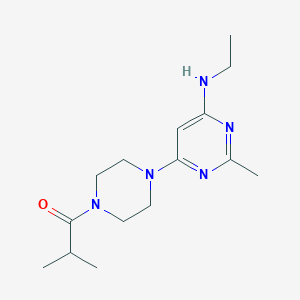 molecular formula C15H25N5O B5919385 N-ethyl-6-(4-isobutyryl-1-piperazinyl)-2-methyl-4-pyrimidinamine 