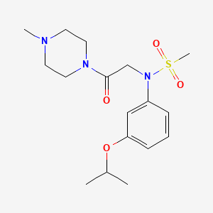 molecular formula C17H27N3O4S B5919419 N-(3-isopropoxyphenyl)-N-[2-(4-methyl-1-piperazinyl)-2-oxoethyl]methanesulfonamide 
