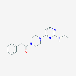 molecular formula C19H25N5O B5919441 N-ethyl-4-methyl-6-[4-(phenylacetyl)-1-piperazinyl]-2-pyrimidinamine 