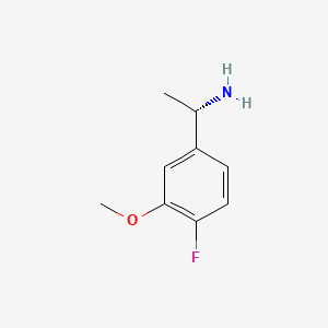 molecular formula C9H12FNO B591950 (S)-1-(4-Fluoro-3-methoxyphenyl)ethanamine CAS No. 870849-59-5