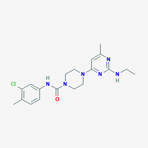 molecular formula C19H25ClN6O B5919504 N-(3-chloro-4-methylphenyl)-4-[2-(ethylamino)-6-methyl-4-pyrimidinyl]-1-piperazinecarboxamide 