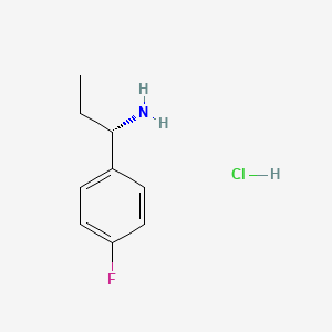 molecular formula C9H13ClFN B591951 (1S)-1-(4-Fluorophenyl)propylamine hydrochloride CAS No. 1145786-74-8