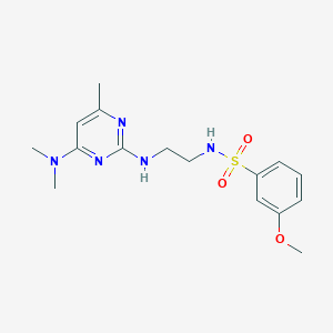 molecular formula C16H23N5O3S B5919532 N-(2-{[4-(dimethylamino)-6-methyl-2-pyrimidinyl]amino}ethyl)-3-methoxybenzenesulfonamide 