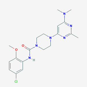 molecular formula C19H25ClN6O2 B5919551 N-(5-chloro-2-methoxyphenyl)-4-(6-(dimethylamino)-2-methylpyrimidin-4-yl)piperazine-1-carboxamide CAS No. 1309198-72-8