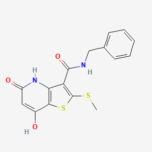 molecular formula C16H14N2O3S2 B5919601 N-benzyl-7-hydroxy-2-(methylthio)-5-oxo-4,5-dihydrothieno[3,2-b]pyridine-3-carboxamide 