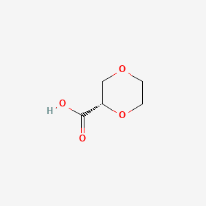 molecular formula C5H8O4 B591962 (S)-1,4-Dioxane-2-carboxylic acid CAS No. 1821739-82-5