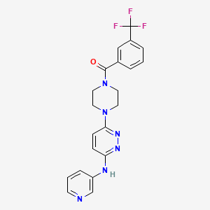 molecular formula C21H19F3N6O B5919637 N-3-pyridinyl-6-{4-[3-(trifluoromethyl)benzoyl]-1-piperazinyl}-3-pyridazinamine 