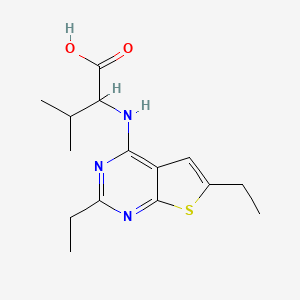 molecular formula C15H21N3O2S B5919723 N-(2,6-diethylthieno[2,3-d]pyrimidin-4-yl)valine 