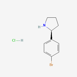 molecular formula C10H13BrClN B591973 (S)-2-(4-Bromophenyl)pyrrolidine hydrochloride CAS No. 1860947-01-8