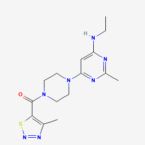 molecular formula C15H21N7OS B5919788 N-ethyl-2-methyl-6-{4-[(4-methyl-1,2,3-thiadiazol-5-yl)carbonyl]-1-piperazinyl}-4-pyrimidinamine 