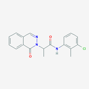 molecular formula C18H16ClN3O2 B5919801 N-(3-chloro-2-methylphenyl)-2-(1-oxo-2(1H)-phthalazinyl)propanamide 