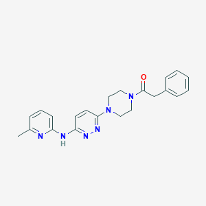 molecular formula C22H24N6O B5919844 N-(6-methyl-2-pyridinyl)-6-[4-(phenylacetyl)-1-piperazinyl]-3-pyridazinamine 