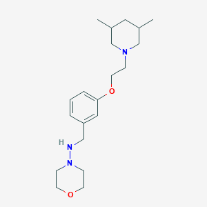 molecular formula C20H33N3O2 B5919881 N-{3-[2-(3,5-dimethyl-1-piperidinyl)ethoxy]benzyl}-4-morpholinamine 