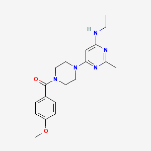 molecular formula C19H25N5O2 B5919935 N-ethyl-6-[4-(4-methoxybenzoyl)-1-piperazinyl]-2-methyl-4-pyrimidinamine 