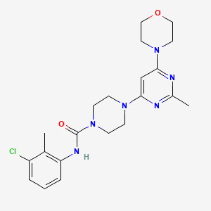 molecular formula C21H27ClN6O2 B5919942 N-(3-chloro-2-methylphenyl)-4-[2-methyl-6-(4-morpholinyl)-4-pyrimidinyl]-1-piperazinecarboxamide 