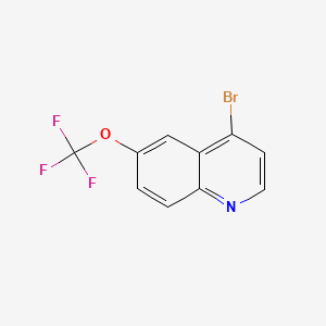 molecular formula C10H5BrF3NO B592008 4-Bromo-6-(trifluoromethoxy)quinoline CAS No. 1189105-68-7
