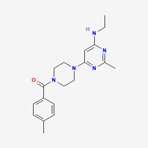 molecular formula C19H25N5O B5920225 N-ethyl-2-methyl-6-[4-(4-methylbenzoyl)-1-piperazinyl]-4-pyrimidinamine 