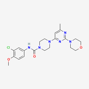 molecular formula C21H27ClN6O3 B5920231 N-(3-chloro-4-methoxyphenyl)-4-[6-methyl-2-(4-morpholinyl)-4-pyrimidinyl]-1-piperazinecarboxamide 