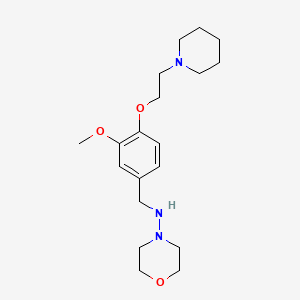 molecular formula C19H31N3O3 B5920245 N-{3-methoxy-4-[2-(1-piperidinyl)ethoxy]benzyl}-4-morpholinamine 